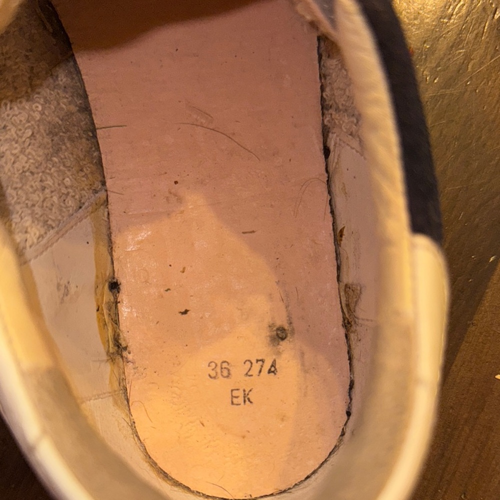 Golden Goose Navy Suede 36 EUC Blue Suede Sneakers with Silver Star White trim - Picture 6 of 9